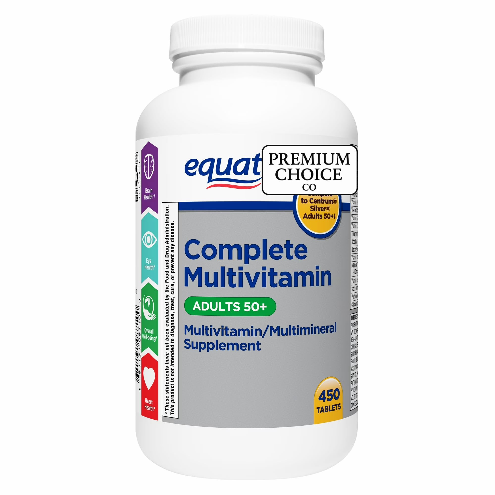 Premium Choice Co Multivitamins for Adults 50+ front view