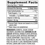 Premium Choice Co Vitamin C 500mg Chewable Tablets bottle with label