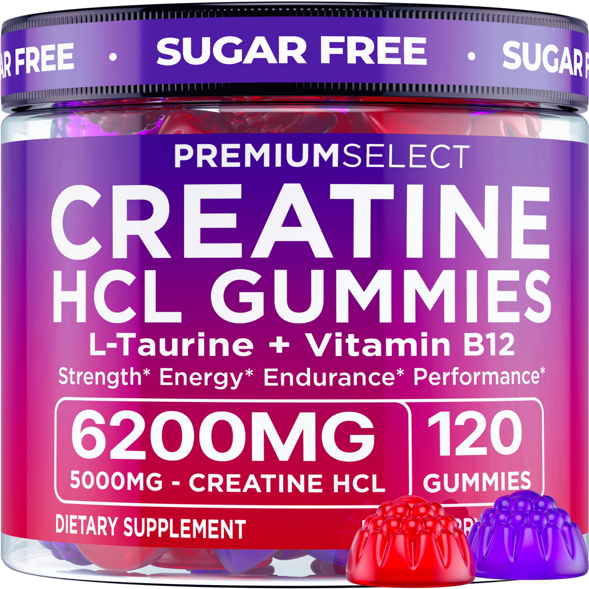 Premium Select Nutrition Creatine HCL Gummies front view