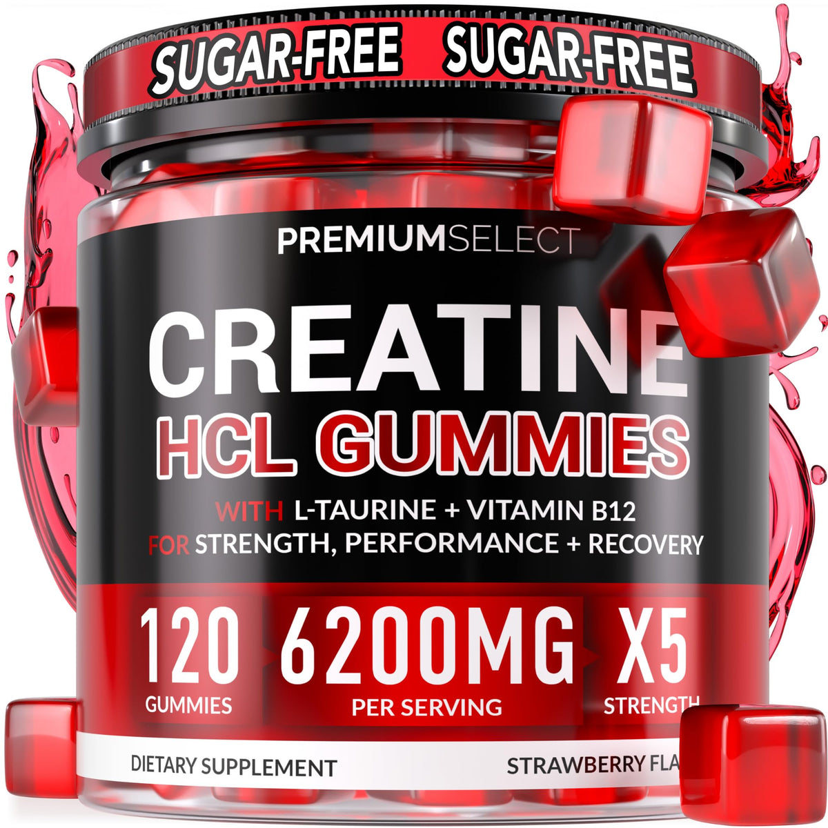 Premium Select Nutrition Creatine HCL Gummies front view