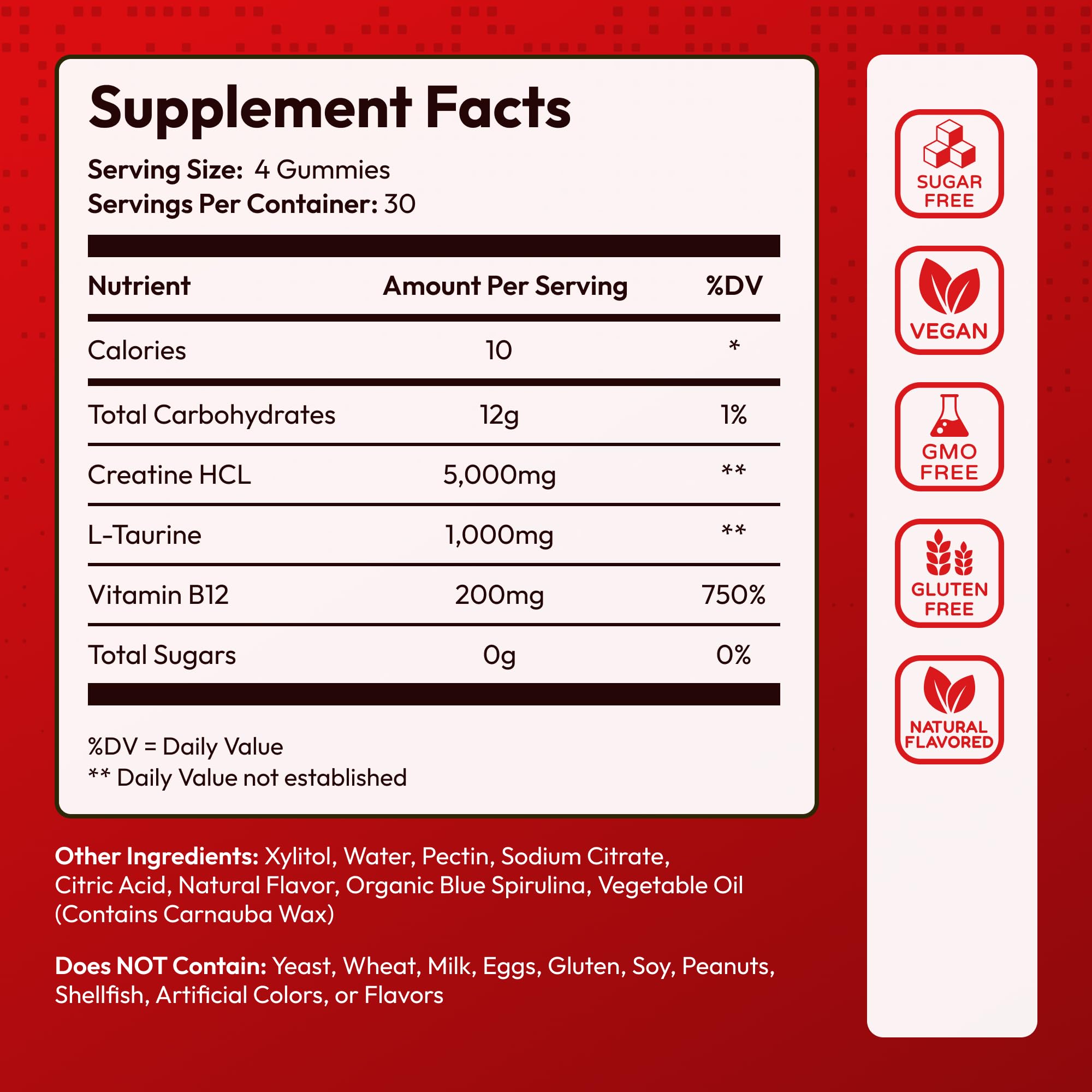 Premium Select Nutrition Creatine HCL Gummies with workout gear