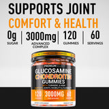 Premium Select Nutrition Glucosamine Chondroitin Gummies bottle side view
