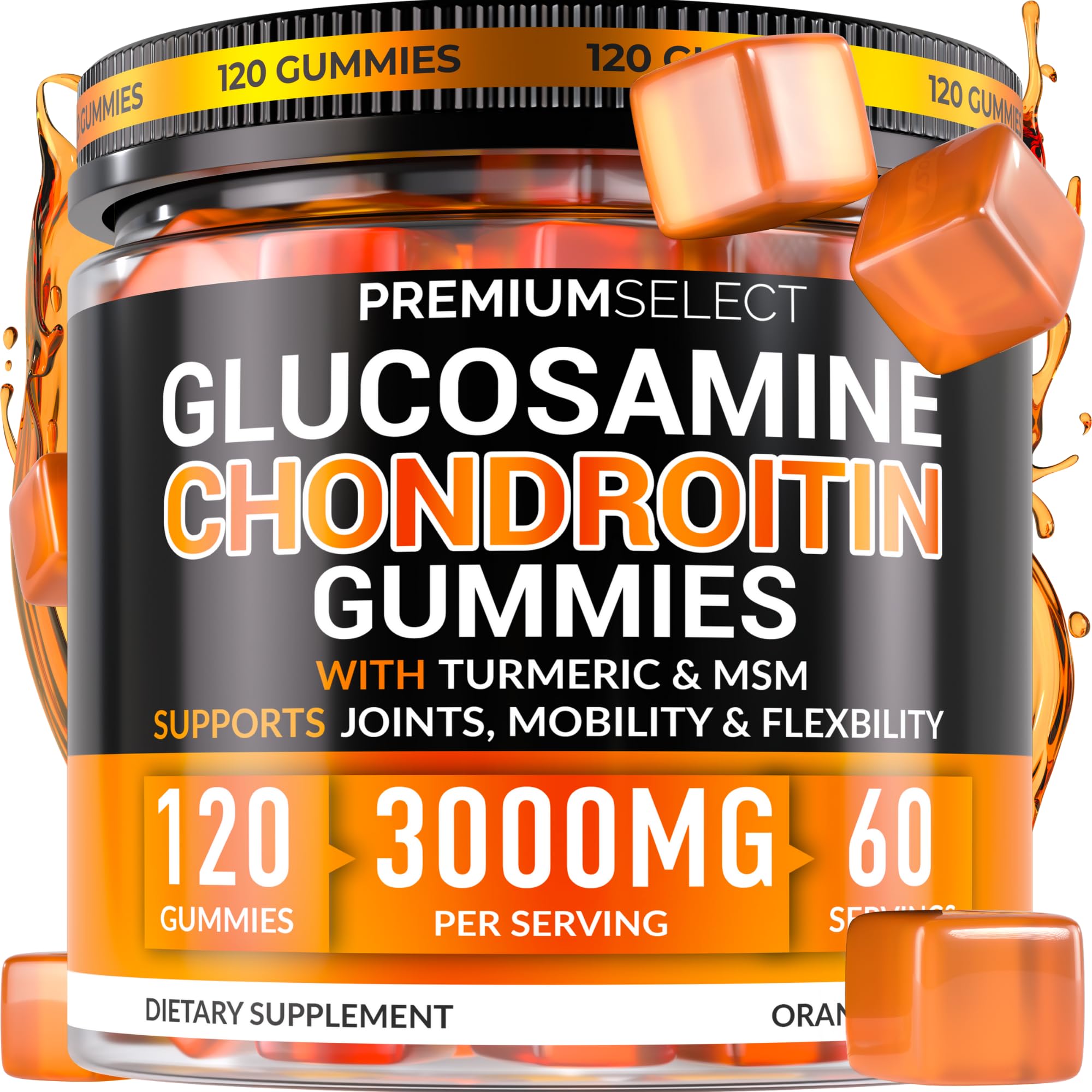 Premium Select Nutrition Glucosamine Chondroitin Gummies front view