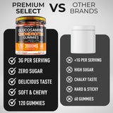 Premium Select Nutrition Glucosamine Chondroitin Gummies on a wooden table