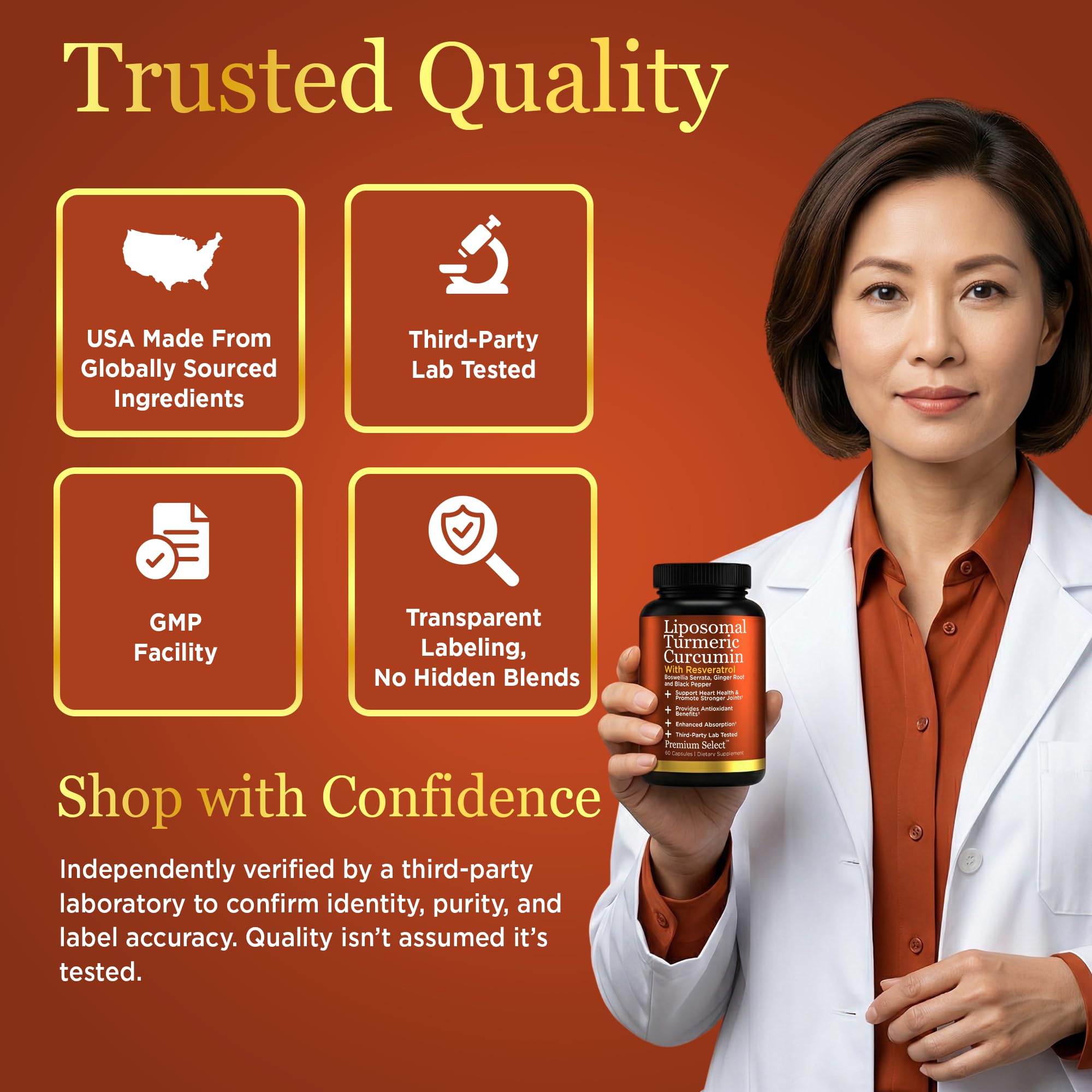 Premium Select Nutrition Liposomal Turmeric Curcumin 500mg ingredients list