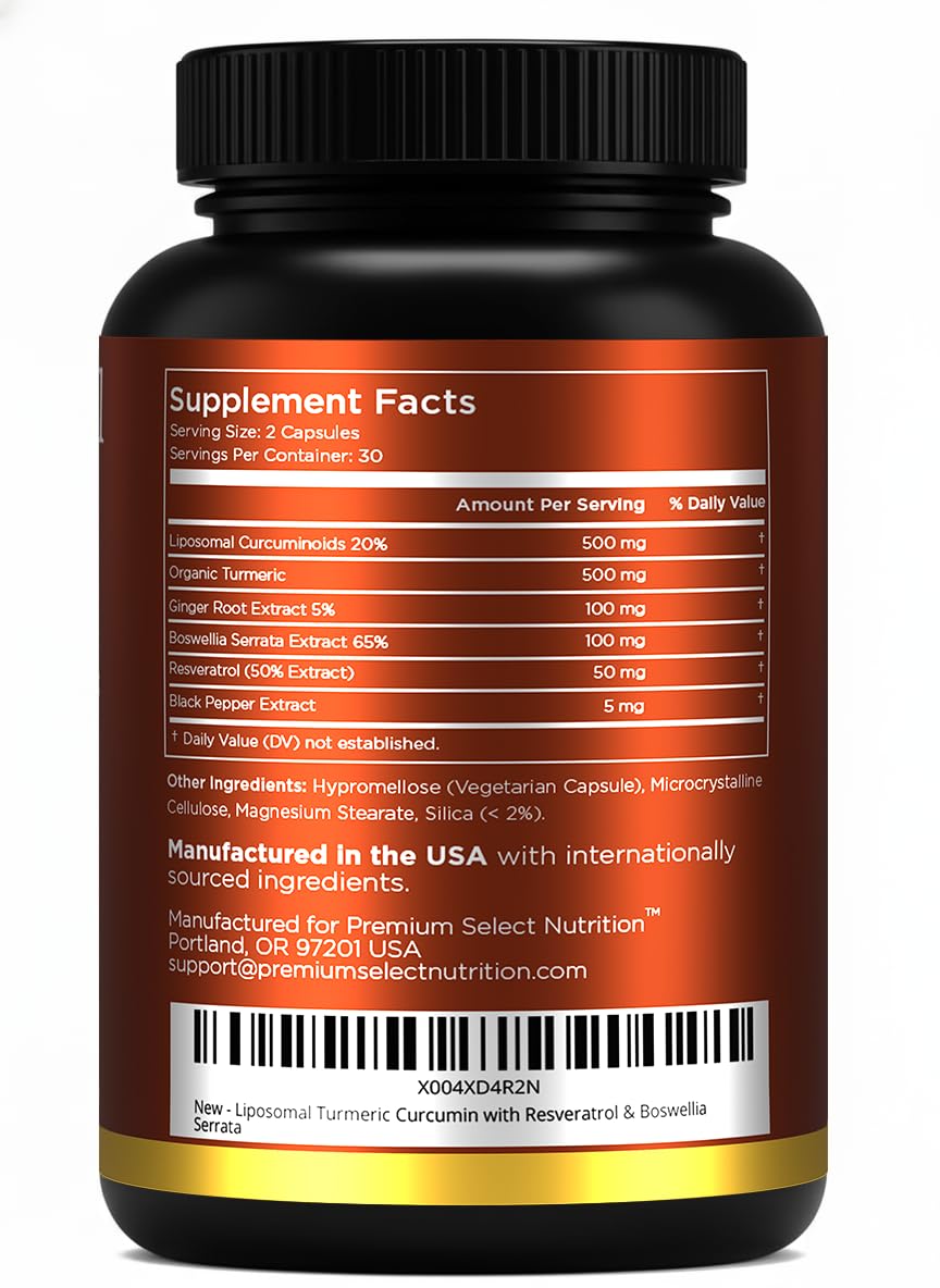 Premium Select Nutrition Liposomal Turmeric Curcumin 500mg lifestyle shot