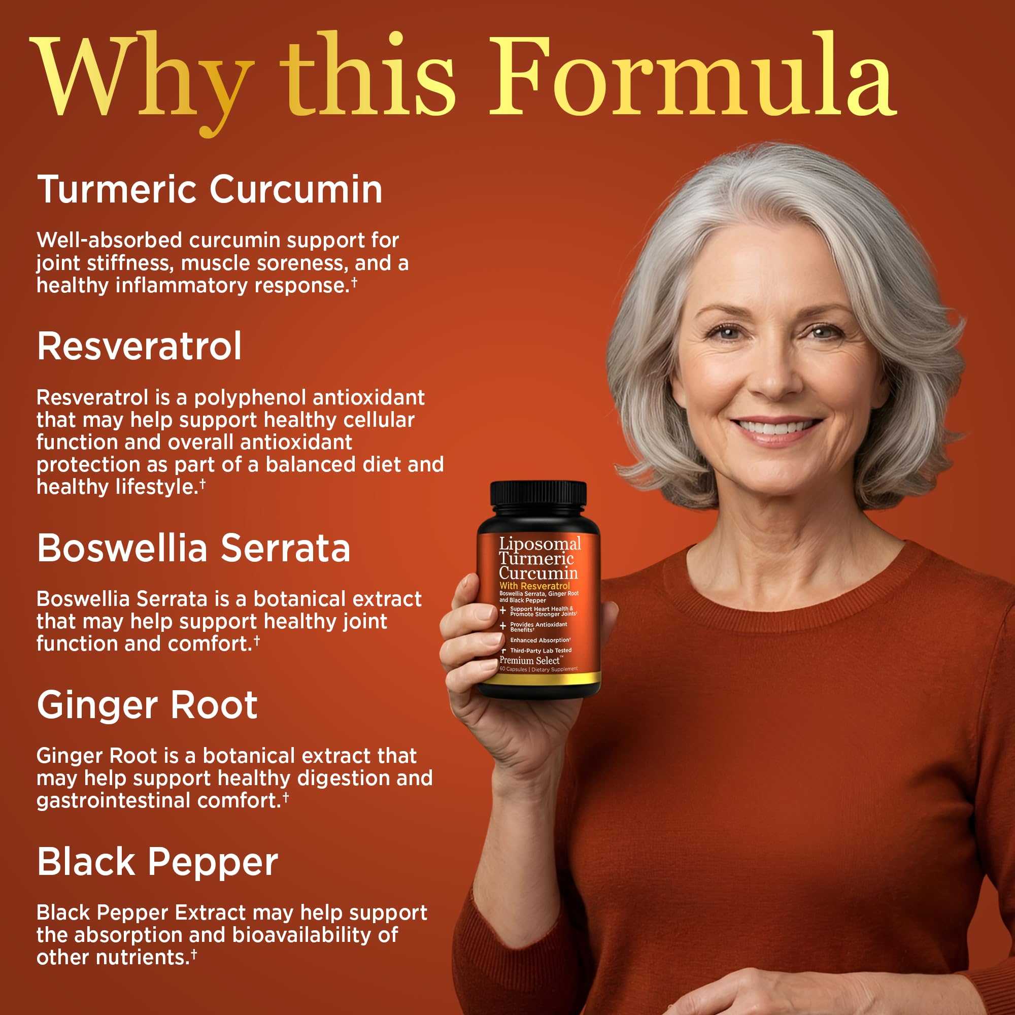Premium Select Nutrition Liposomal Turmeric Curcumin 500mg packaging