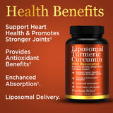 Premium Select Nutrition Liposomal Turmeric Curcumin 500mg side view