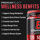 Premium Select Nutrition Vitamin B1 Gummies 500mg orange gummies close-up