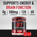 Premium Select Nutrition Vitamin B1 Gummies 500mg side view