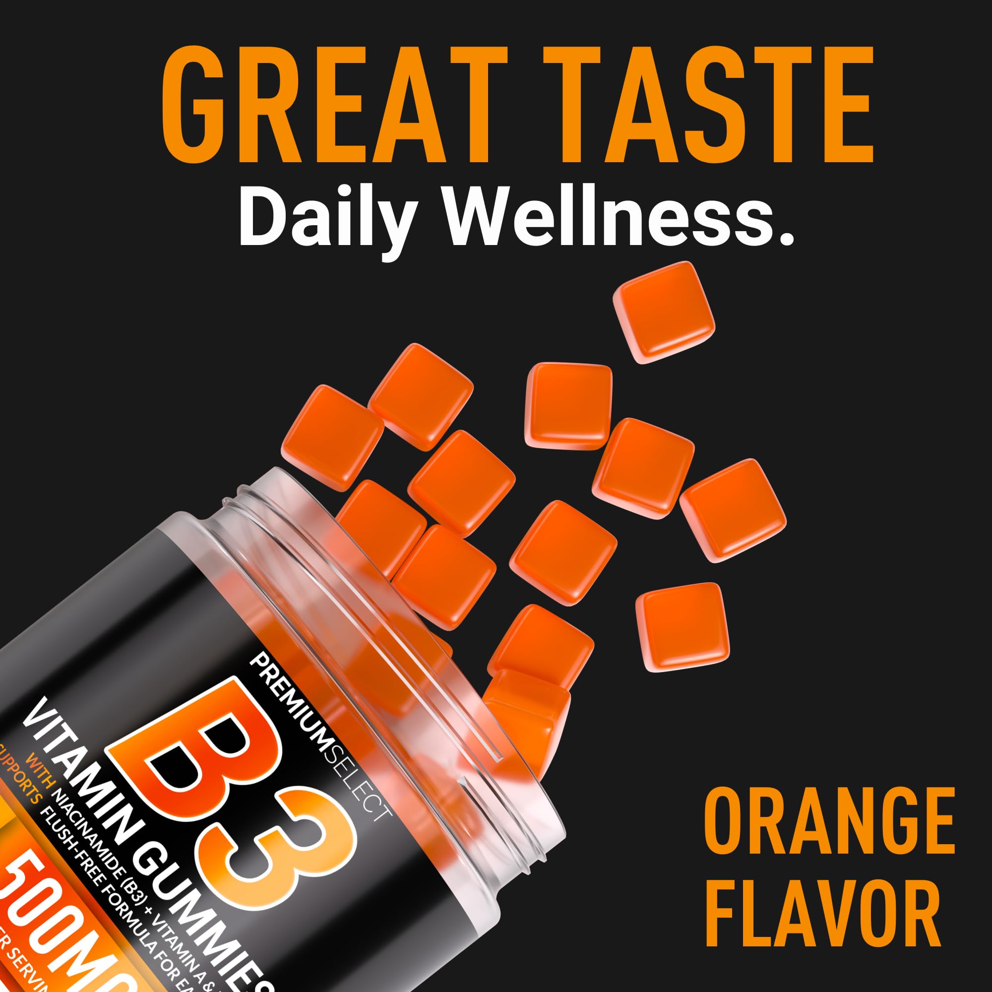 Premium Select Nutrition Vitamin B3 Gummies 500mg gummies in a hand