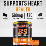 Premium Select Nutrition Vitamin B3 Gummies 500mg orange-flavoured gummy close-up
