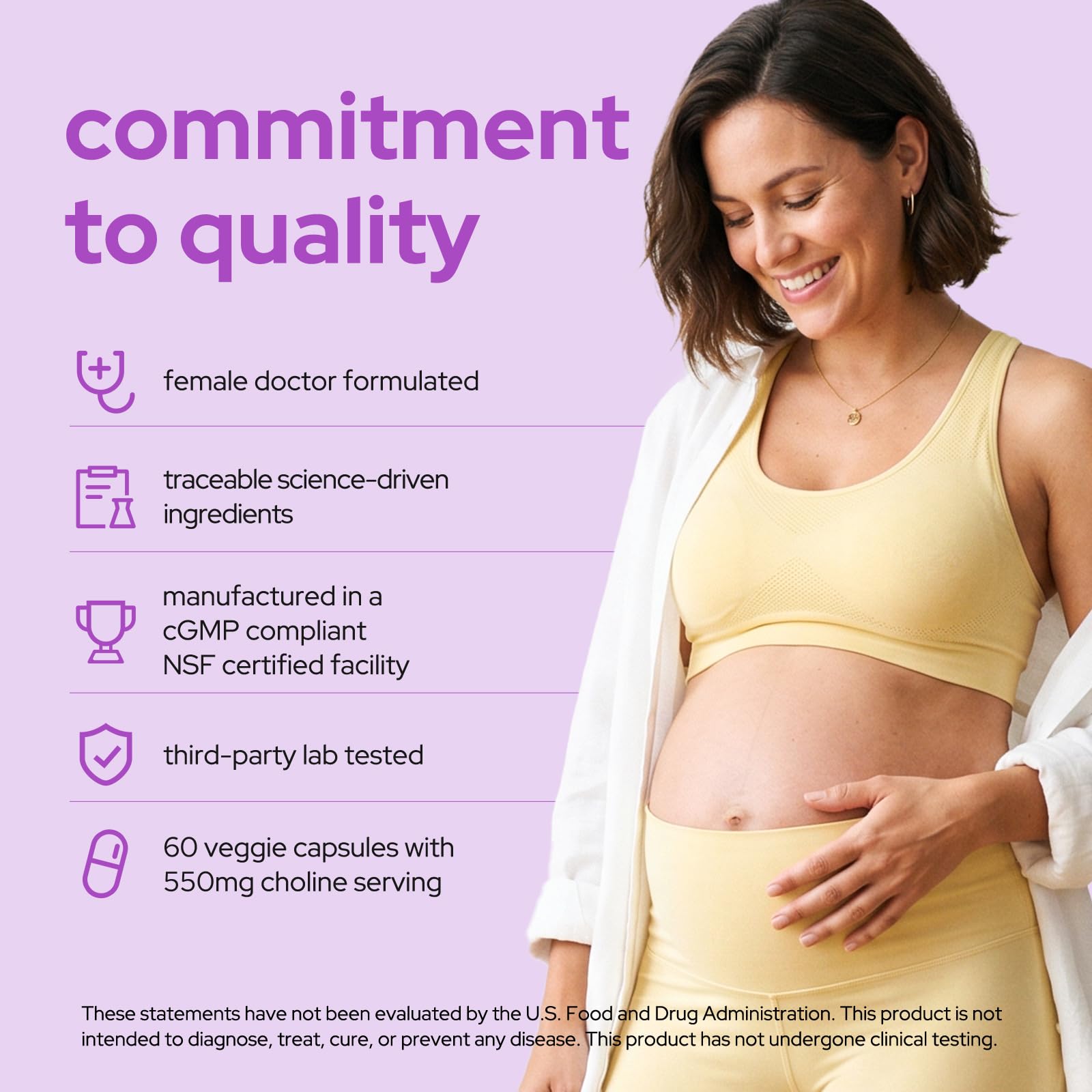 Premom Prenatal Choline bottle side view