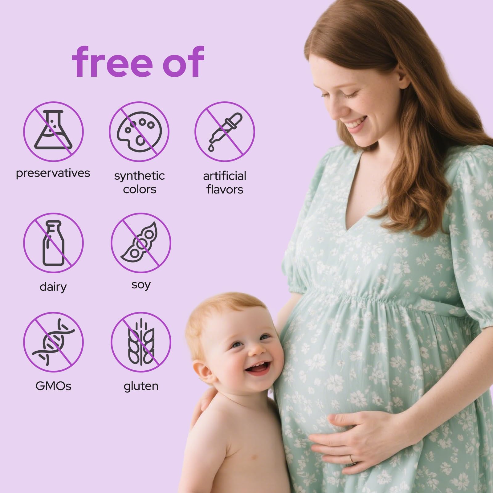 Premom Prenatal Choline bottle with a measuring spoon