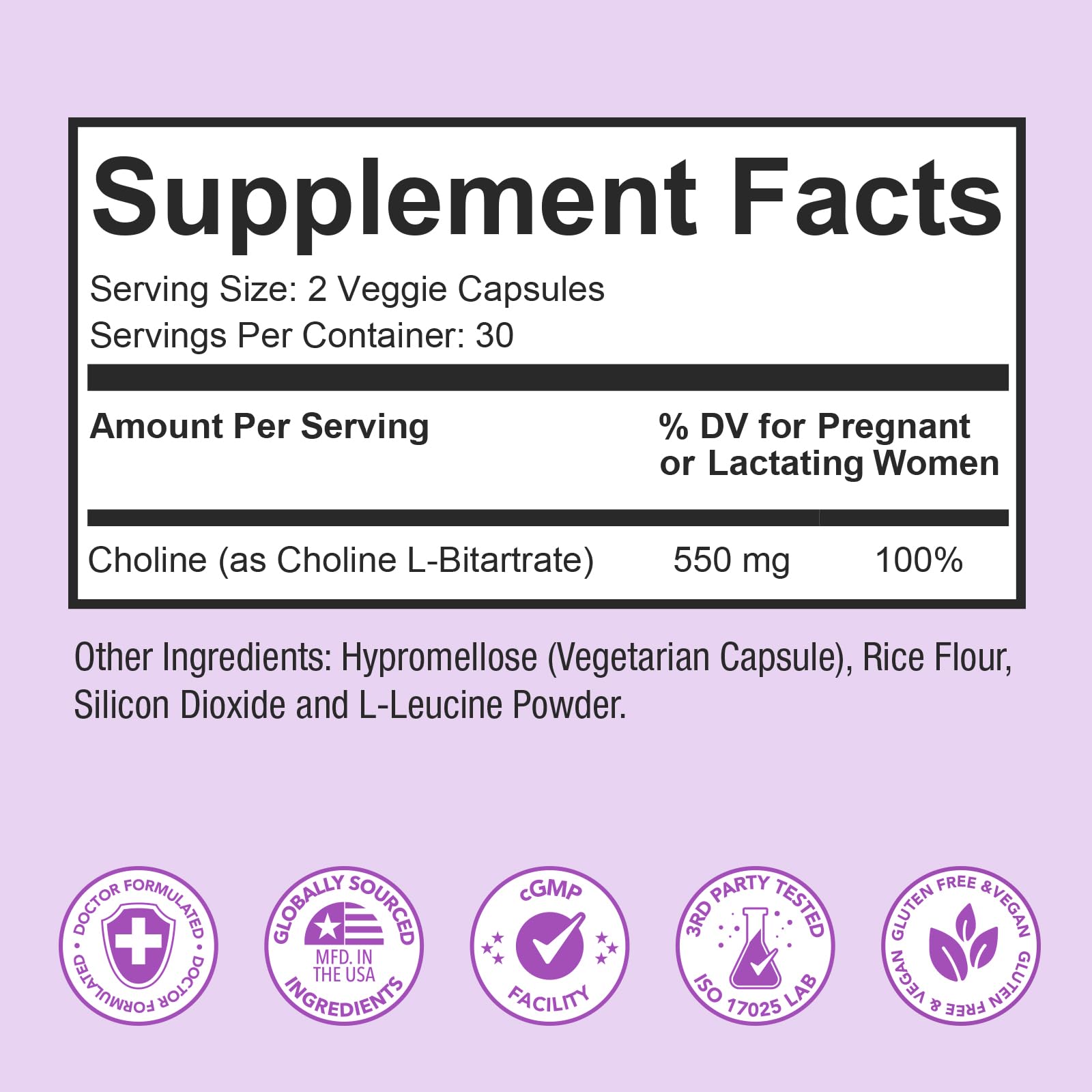 Premom Prenatal Choline capsules close-up