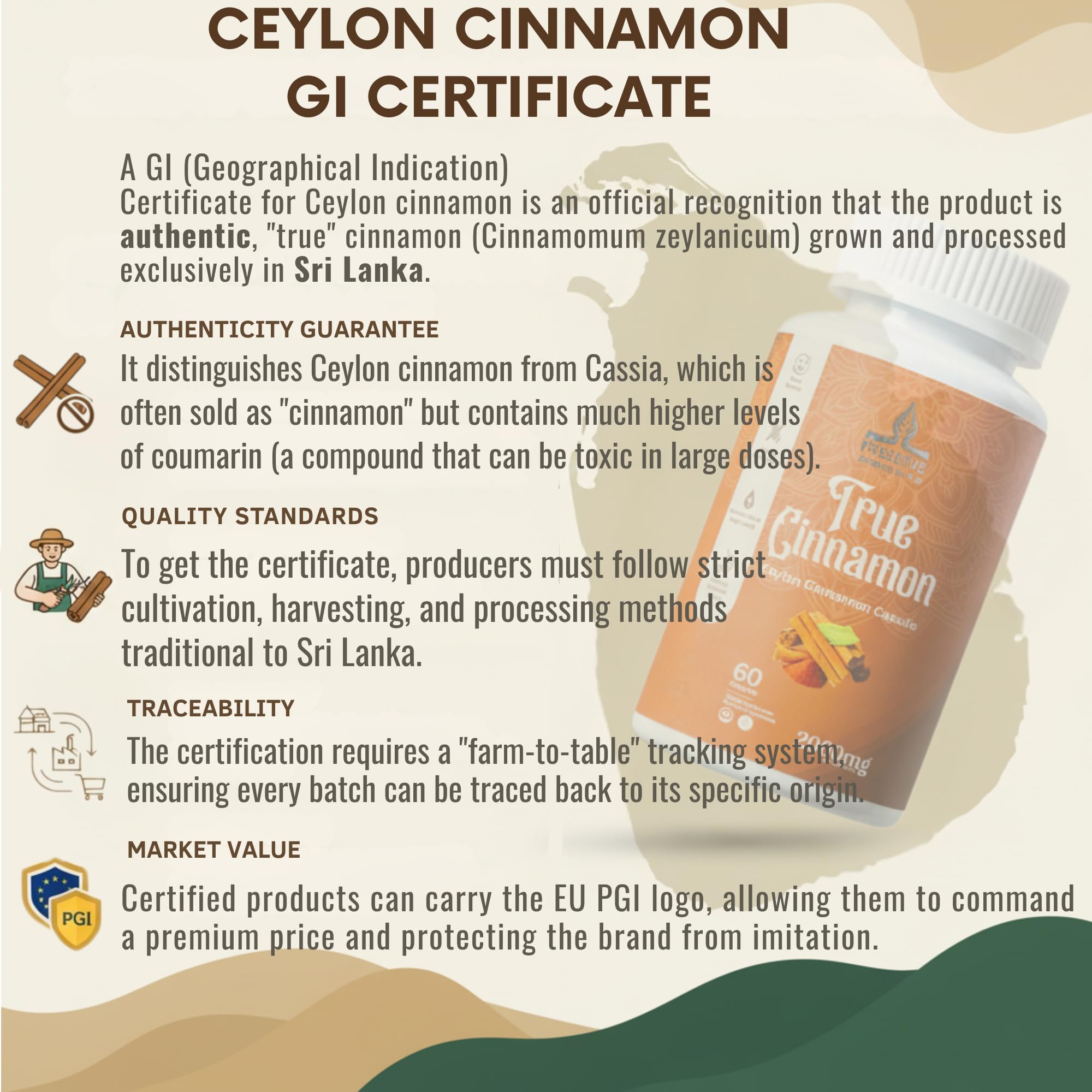 PRESERVE Ceylon Cinnamon Capsules 500mg bottle with label