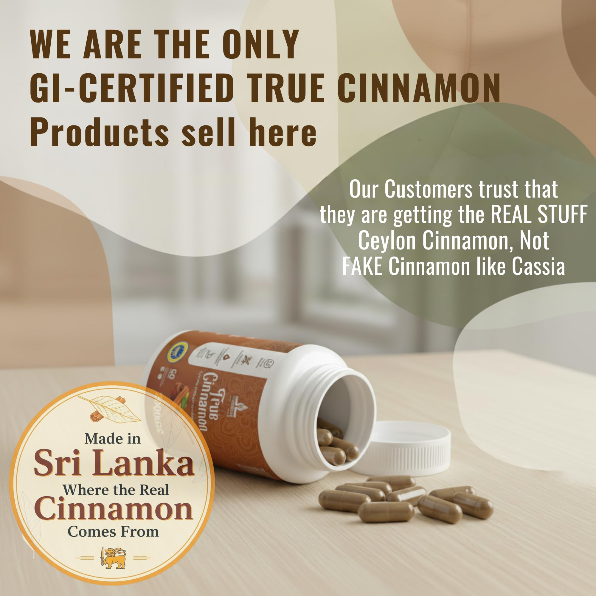 PRESERVE Ceylon Cinnamon Capsules 500mg side view