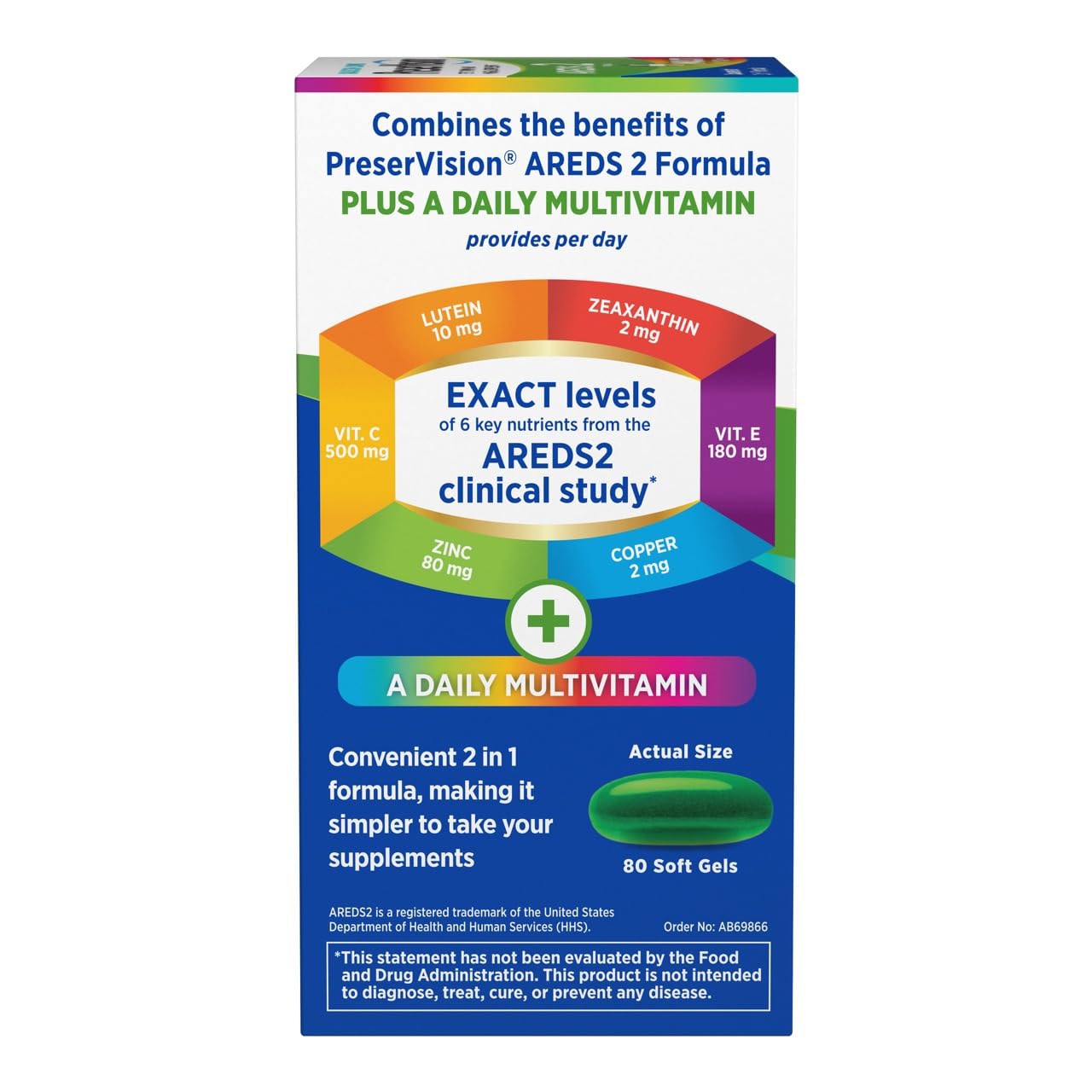 PreserVision AREDS 2 + Daily Multivitamin on a kitchen counter
