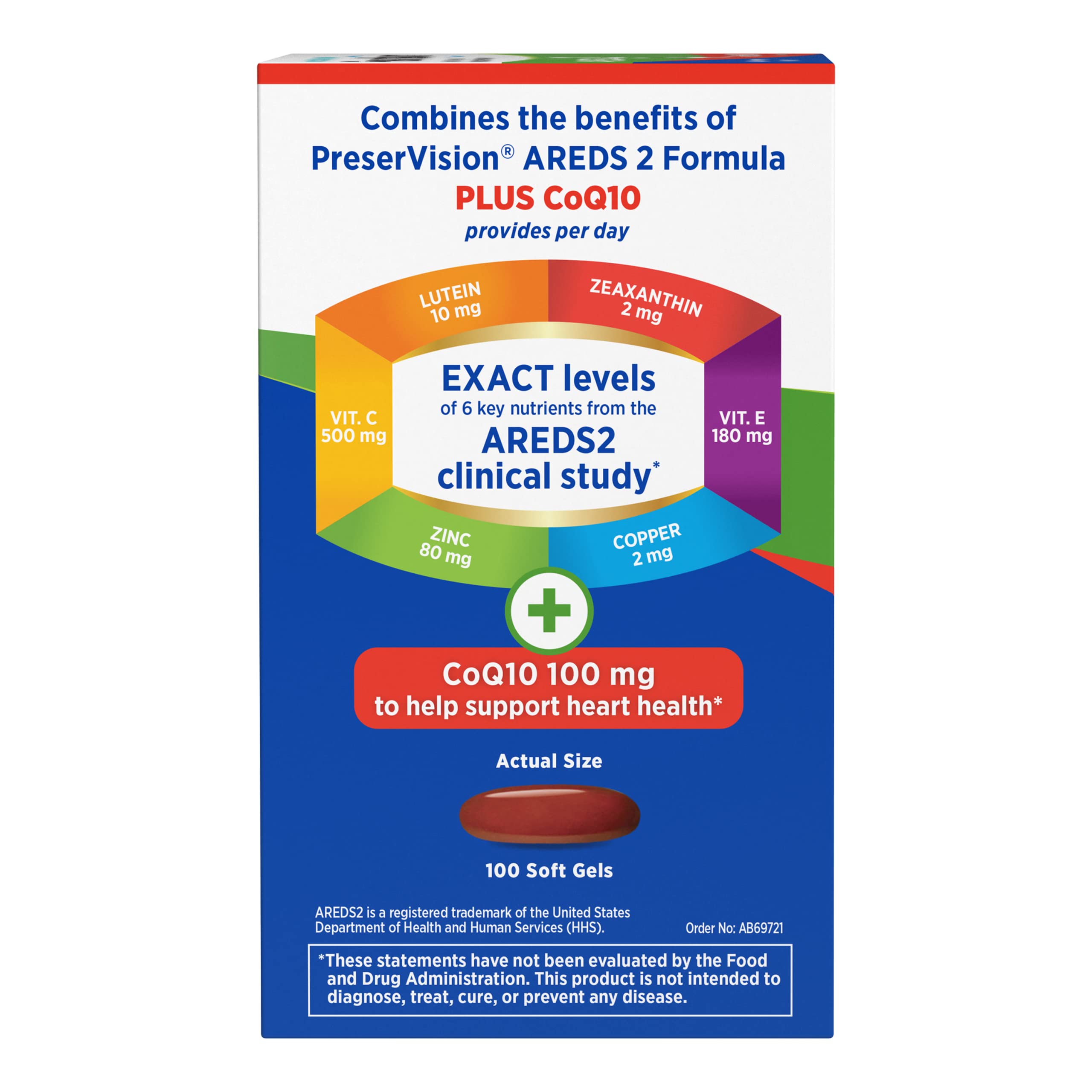 PreserVision Eye Vitamins 156g with a glass of water