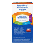 PreserVision Lutein Formula soft gels with a glass of water