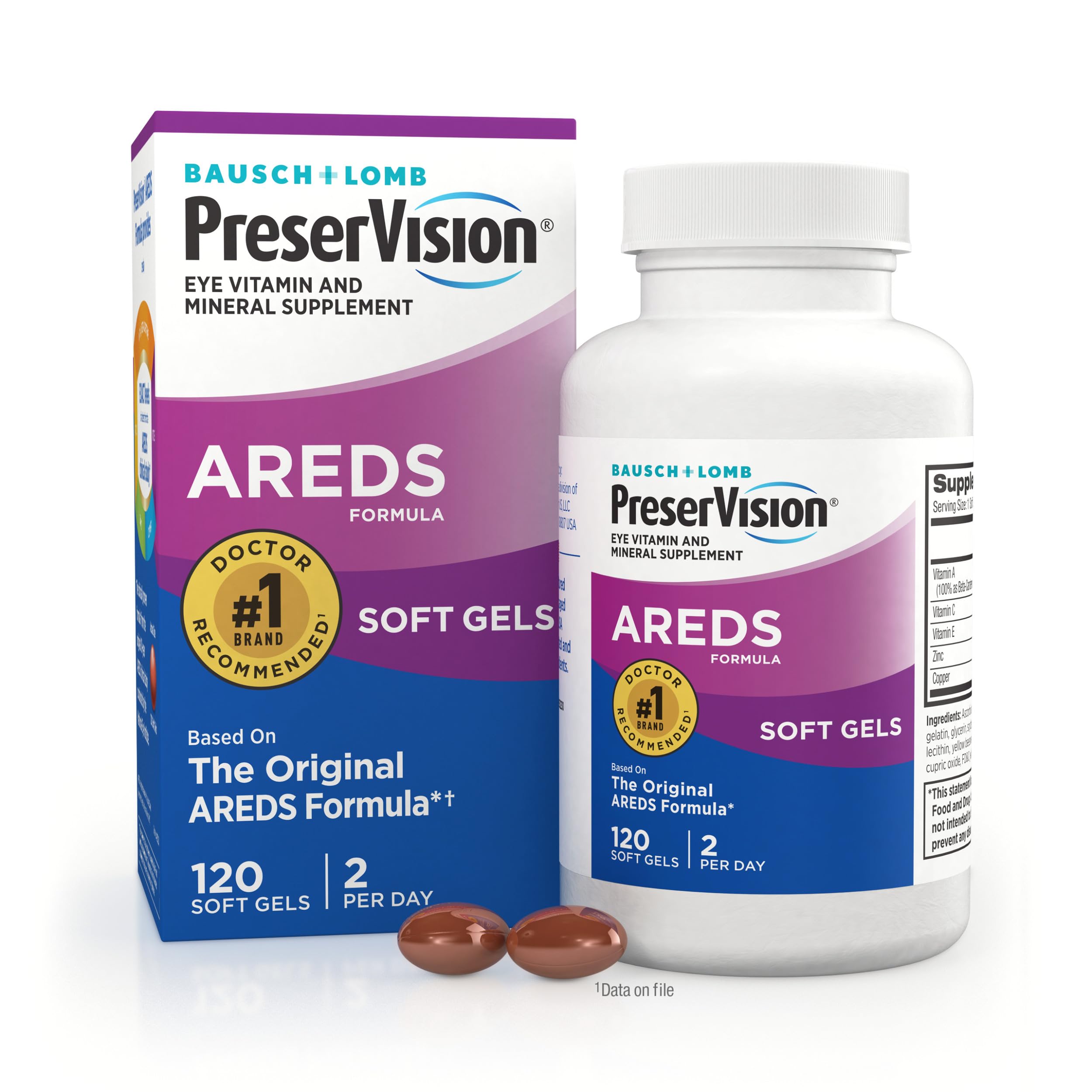 PreserVision Soft Gels 120 Count front view