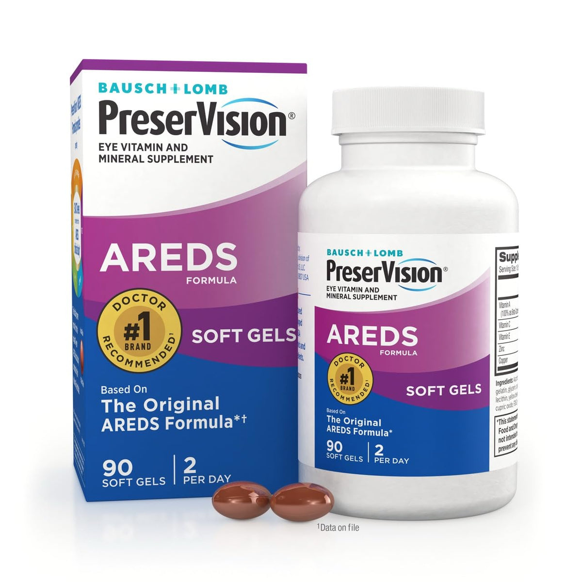 PreserVision Soft Gels packaging front view