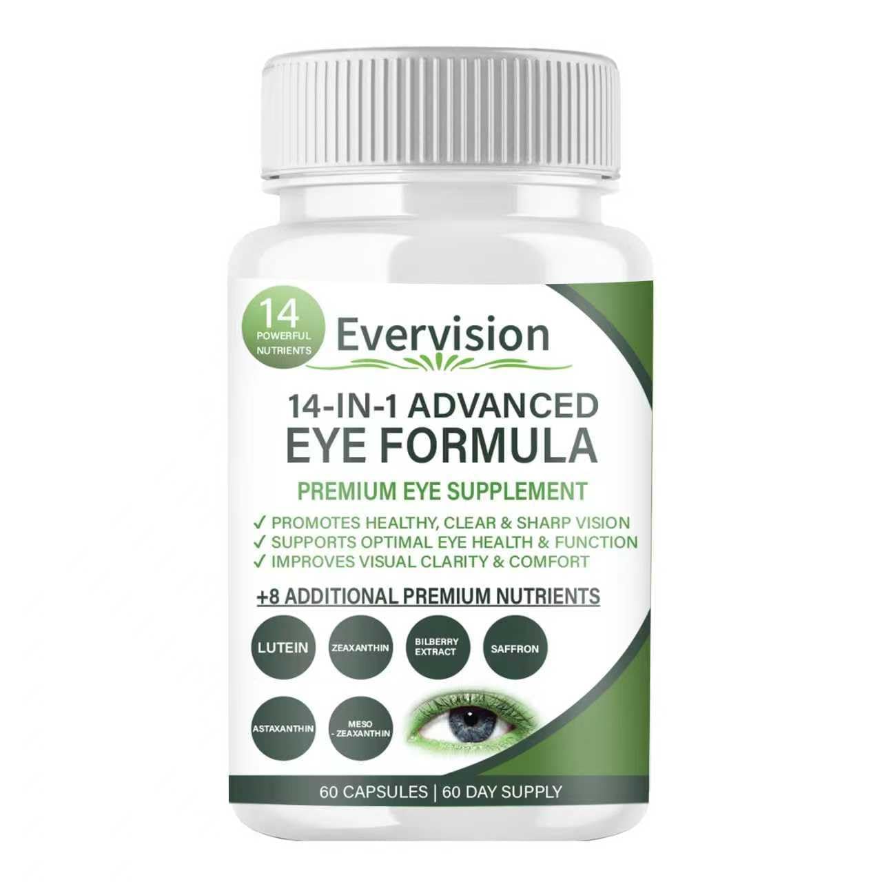 pressurepal Eye Nutrition Support Capsules bottle front view