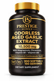 Prestige Supply Odorless Aged Garlic Extract 525mg capsules front view