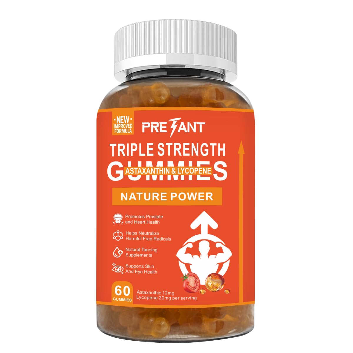 PRETANT Astaxanthin Gummies front view with packaging