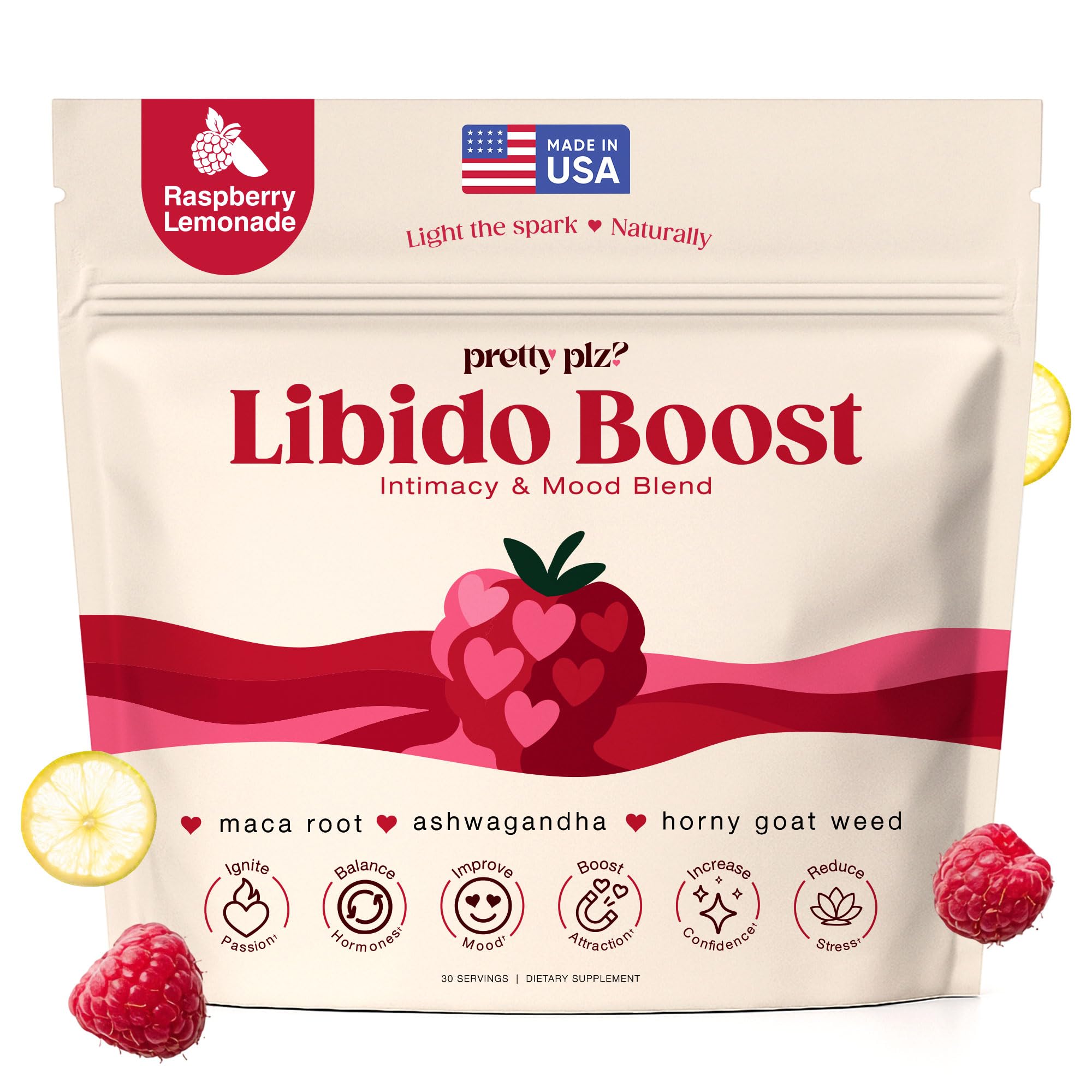 Pretty Plz? Horny Goat Weed Supplement Powder front view