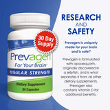 Prevagen Regular Strength capsules on a wooden table