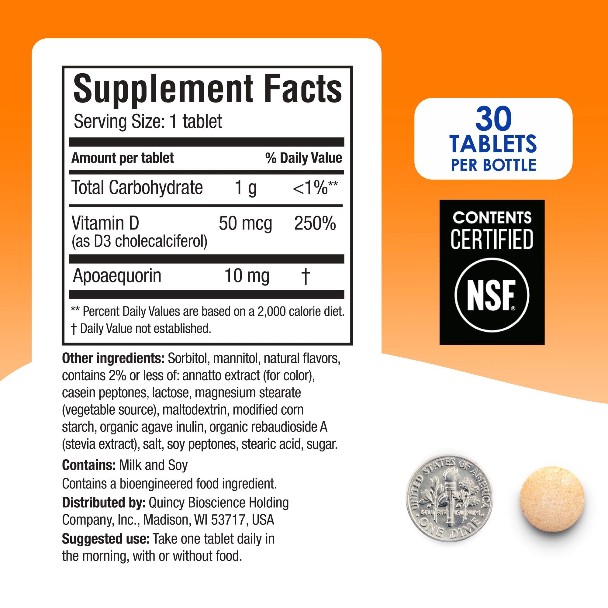Prevagen Regular Strength Orange Chewables side view with box