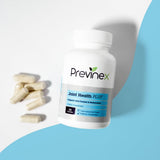 Previnex Joint Support Supplement displayed with lifestyle elements