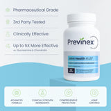 Previnex Joint Support Supplement side view showing ingredients
