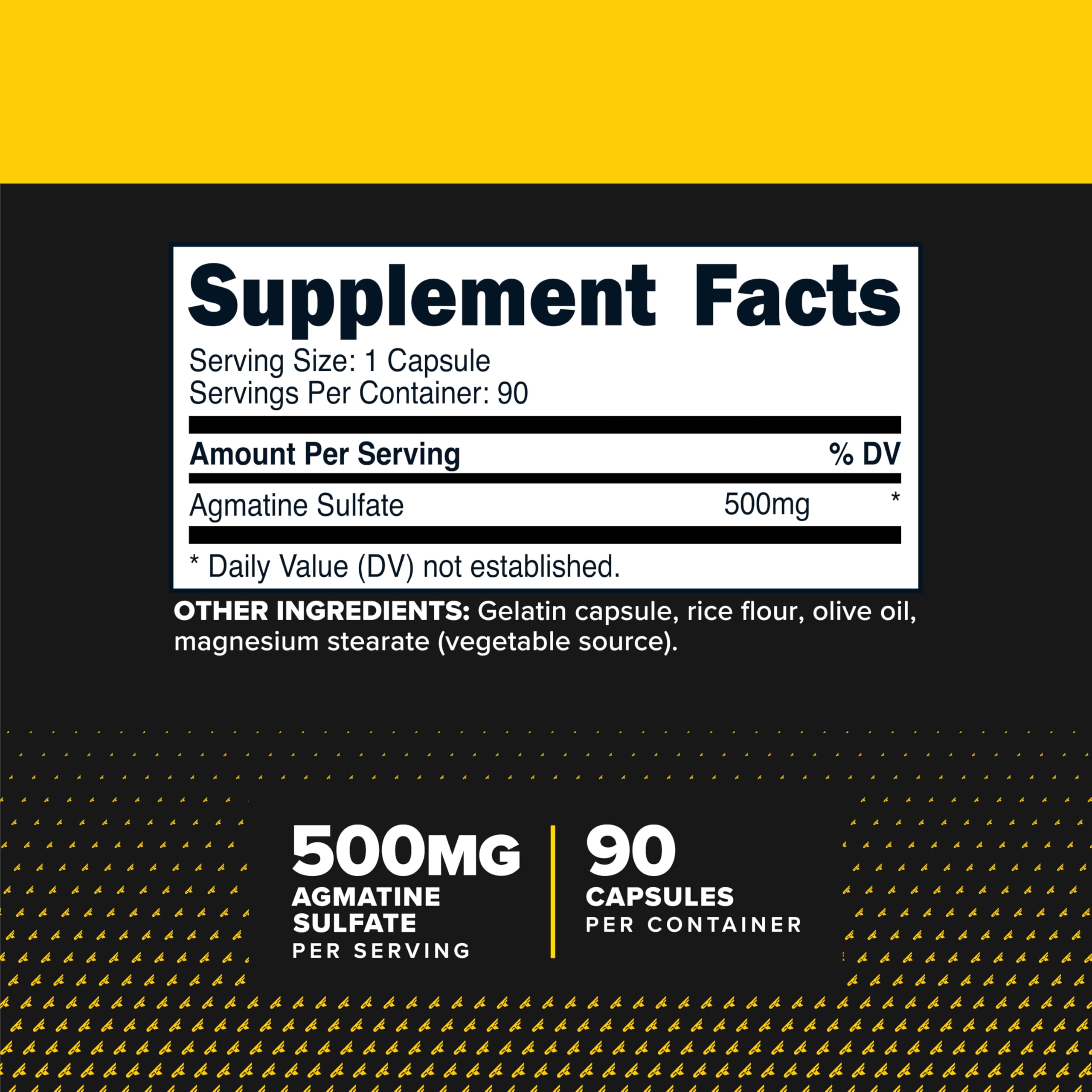 Primaforce Agmatine Sulfate 500mg capsules side view