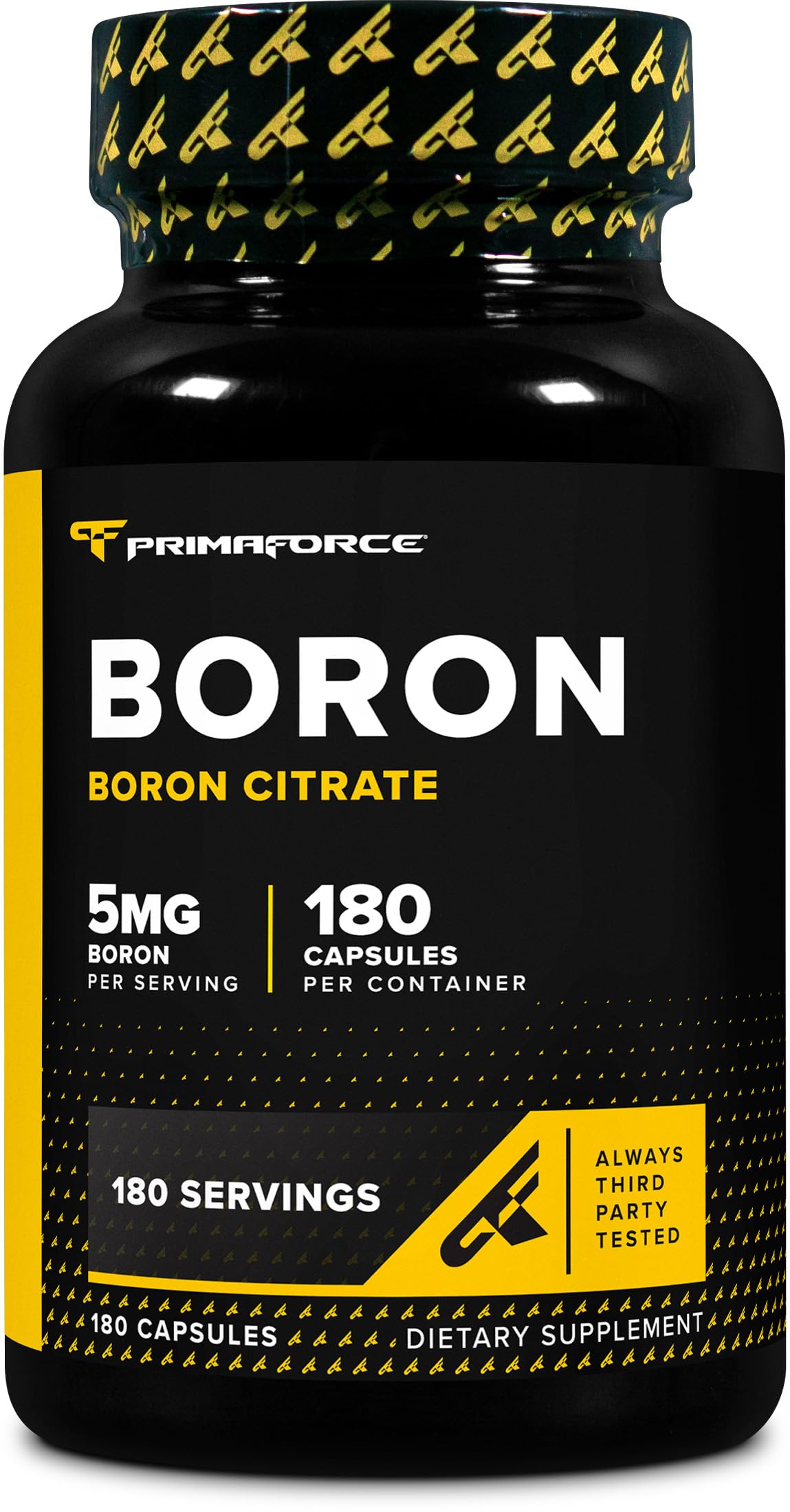 Primaforce Boron Citrate Capsules 180 count bottle front view