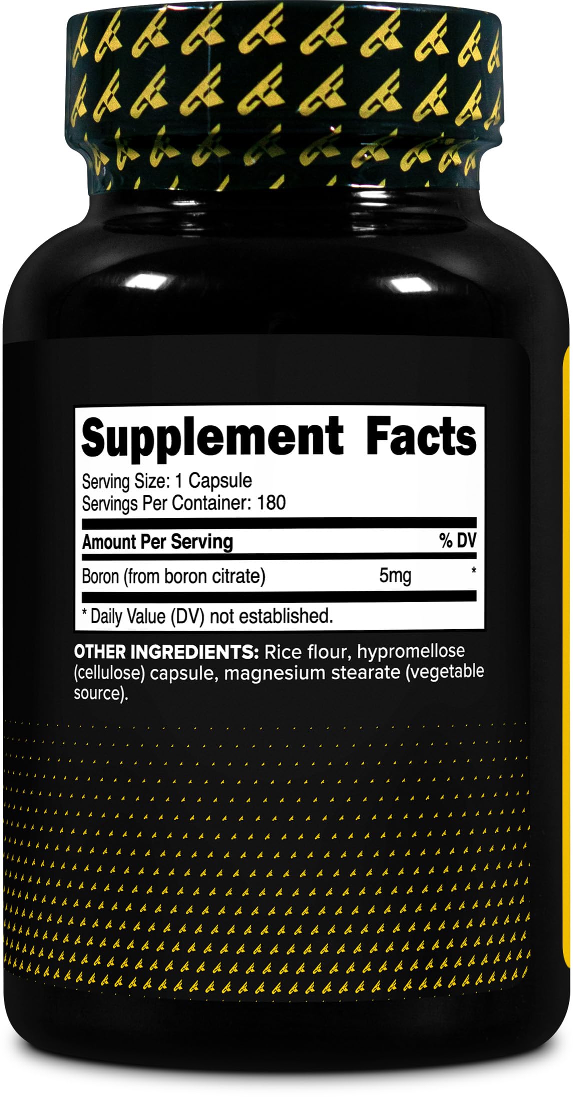 Primaforce Boron Citrate Capsules bottle with dosage information