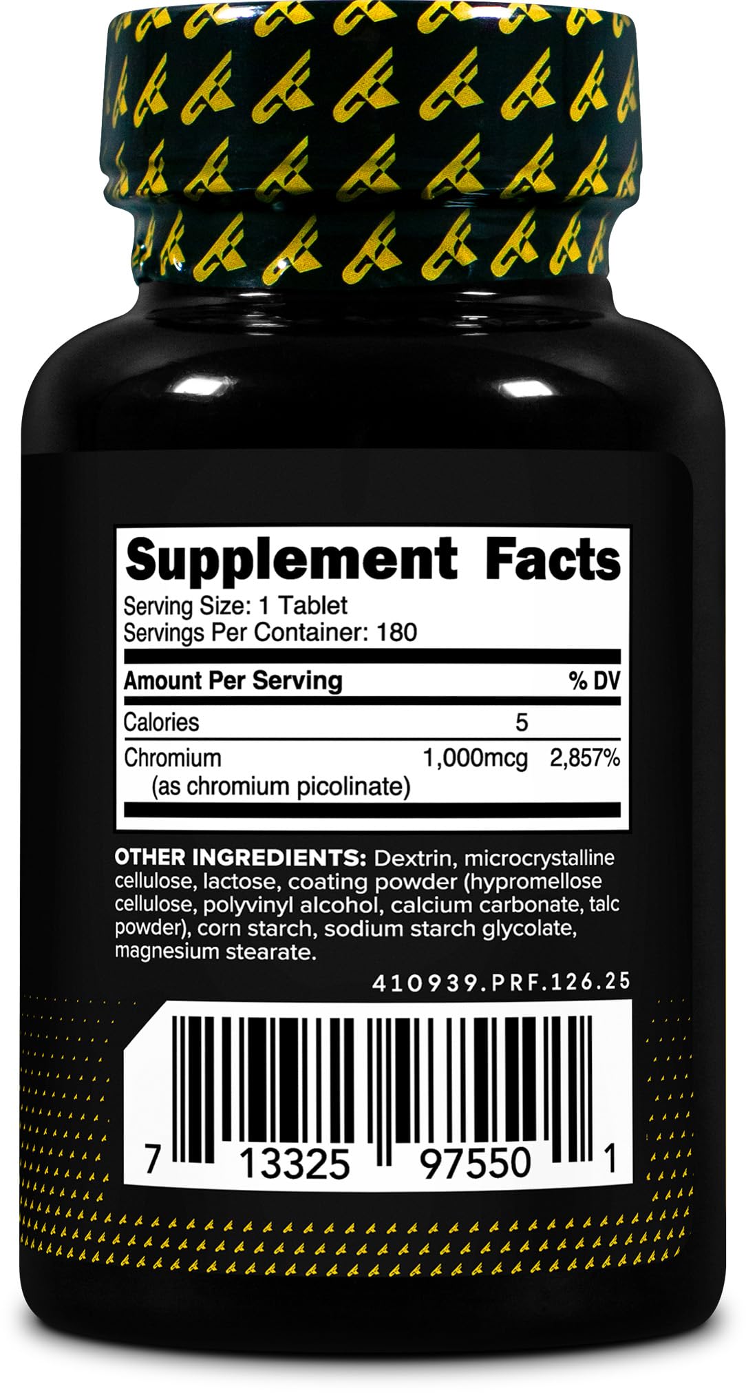 Primaforce Chromium Picolinate supplement bottle side view
