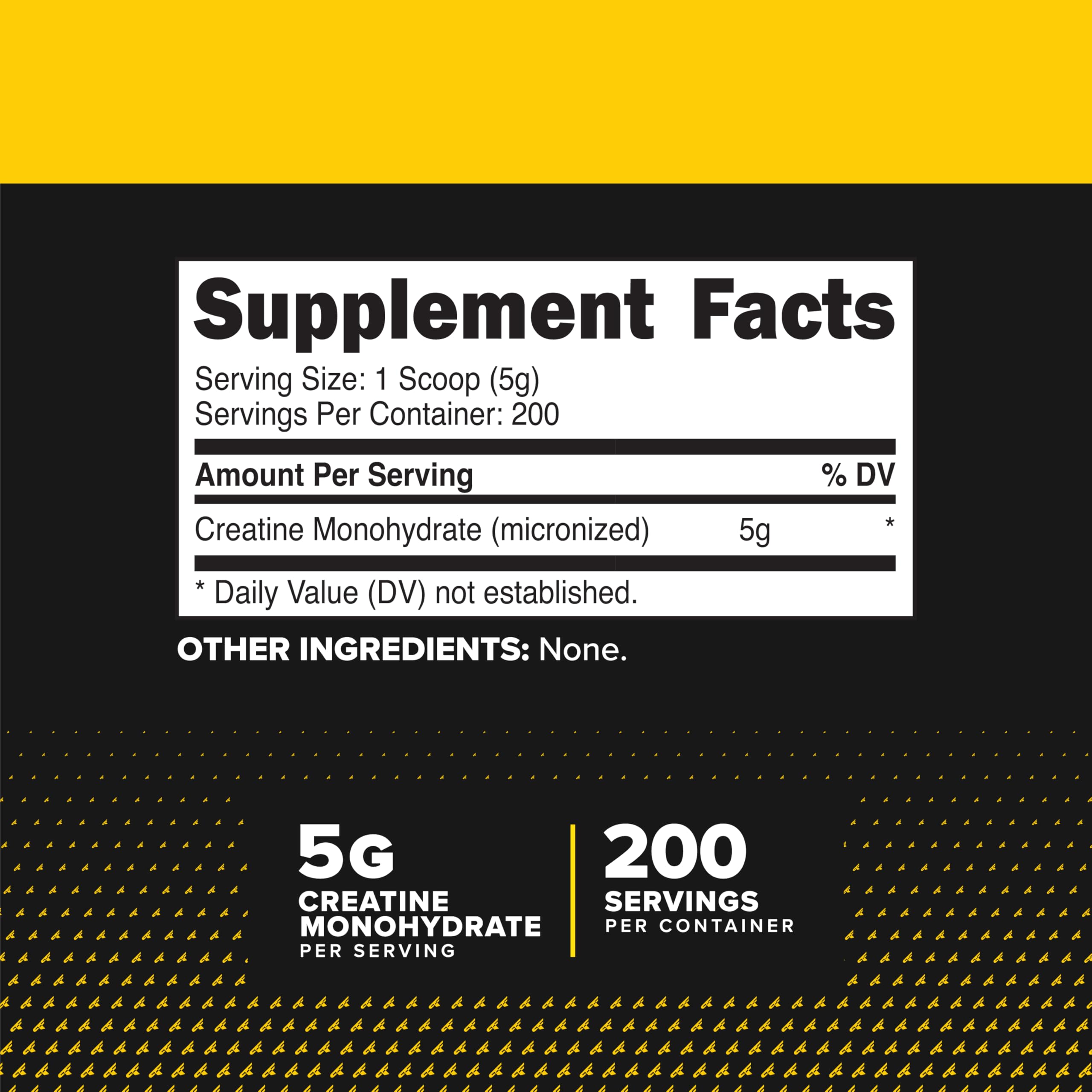Primaforce Creatine Monohydrate 1 KG back view with nutritional information