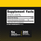 Primaforce Creatine Monohydrate 1 KG back view with nutritional information