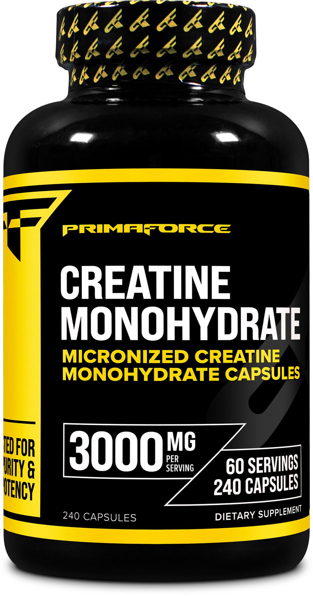 Primaforce Creatine Monohydrate Capsules 240 count front view