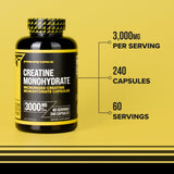 Primaforce Creatine Monohydrate Capsules on gym bench