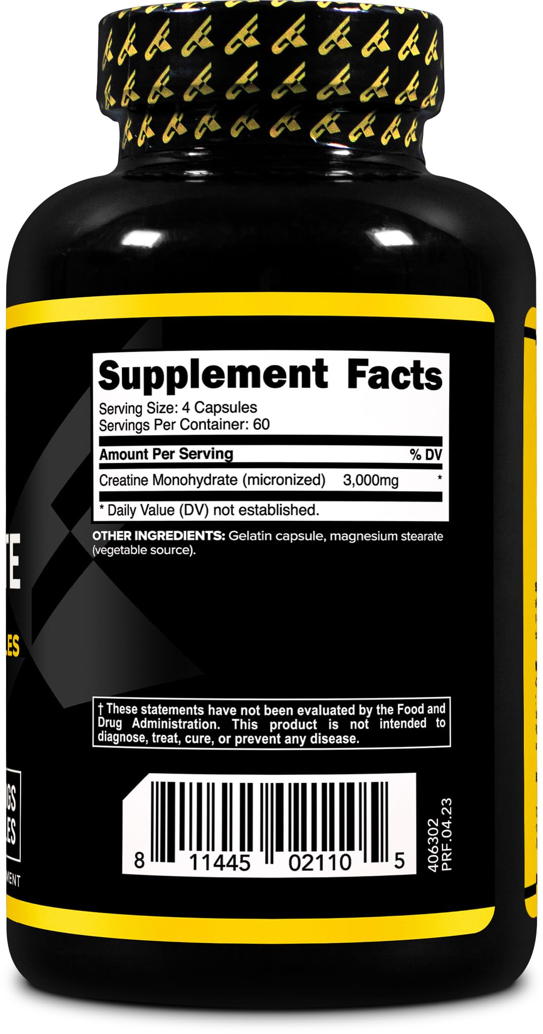 Primaforce Creatine Monohydrate Capsules with measuring cup