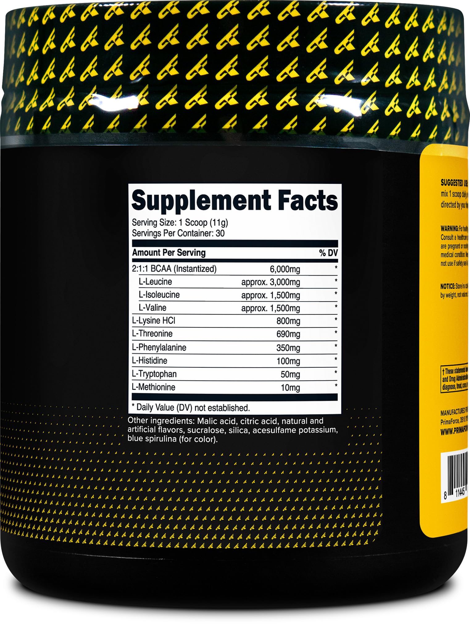 Primaforce EAA Powder powder in a glass with water