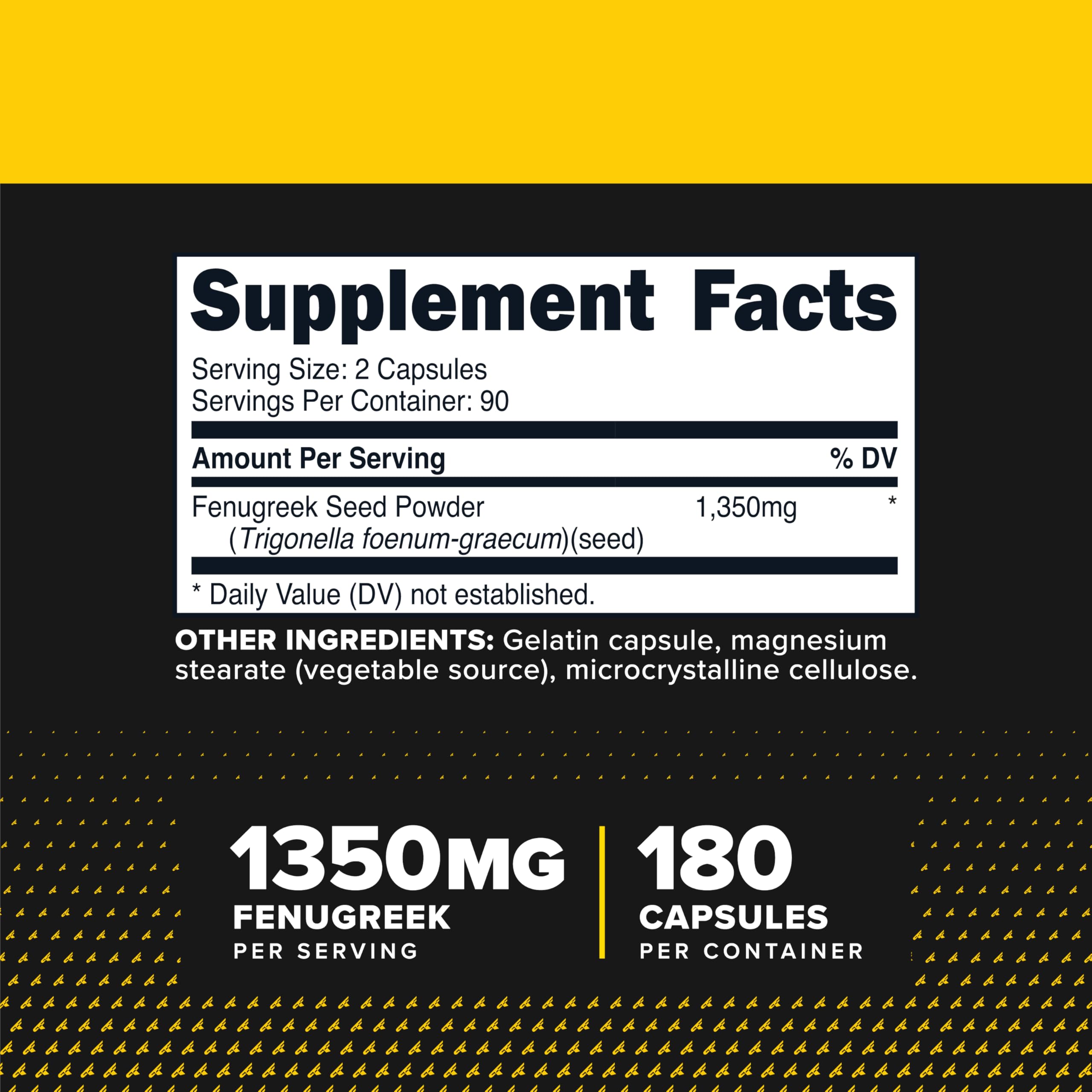 Primaforce Fenugreek Seed Capsules 180 count bottle