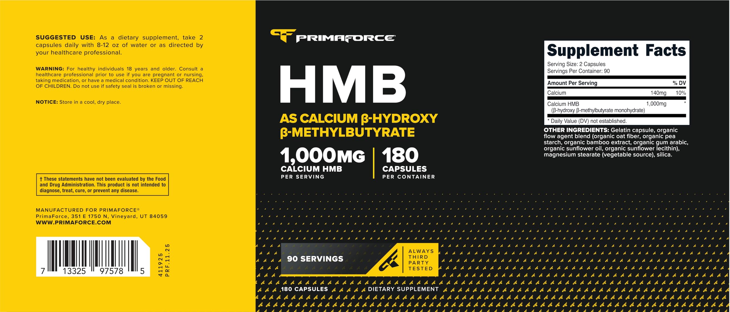 Primaforce HMB Capsules 1000mg lifestyle scene on a kitchen counter