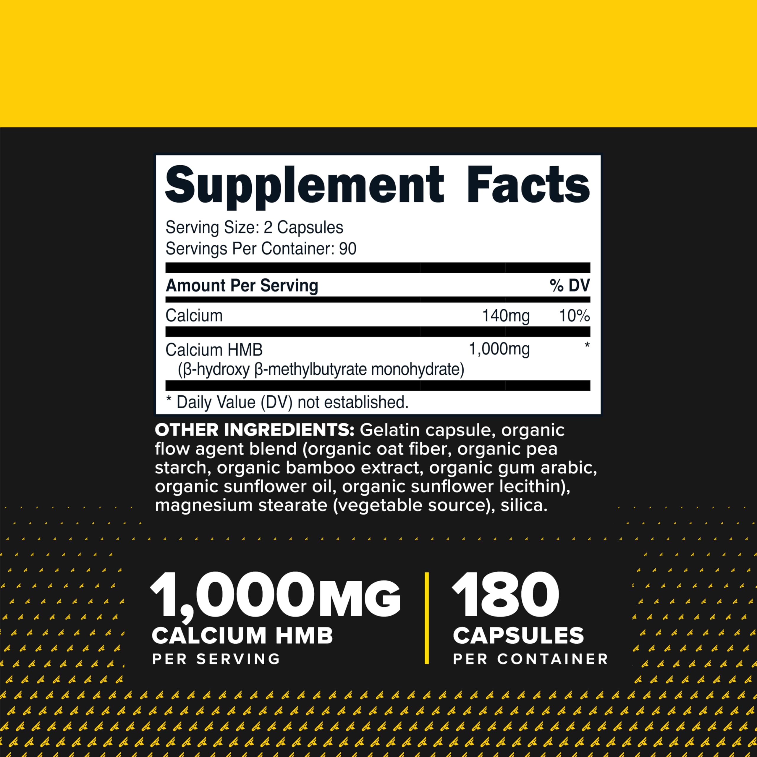 Primaforce HMB Capsules 1000mg side view showing capsule size