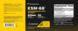 Primaforce KSM-66 Ashwagandha capsules with a measuring spoon for dosage