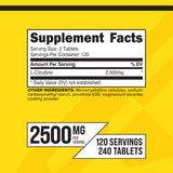 Primaforce L-Citrulline bottle side view with label