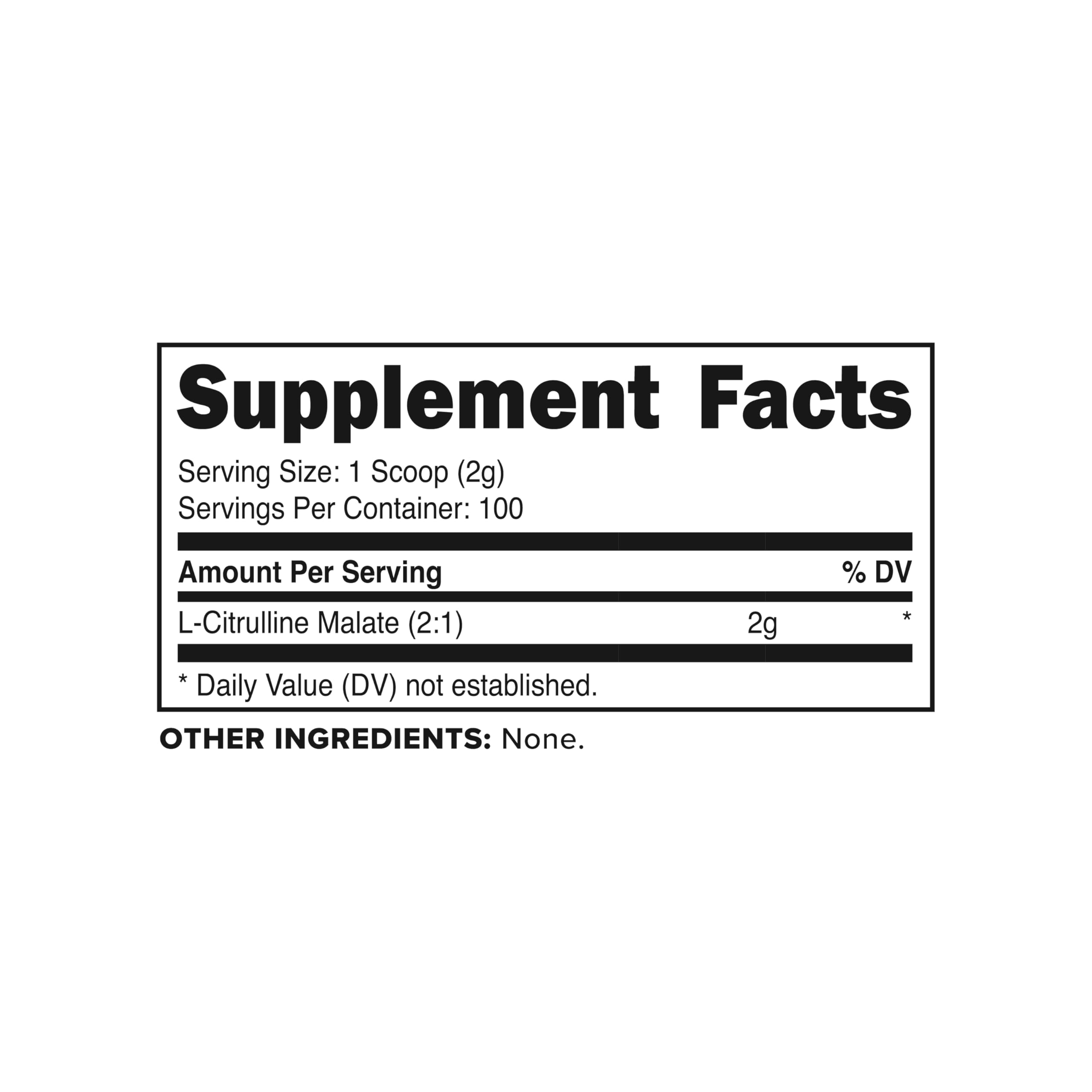Primaforce L-Citrulline Malate 200g container back view